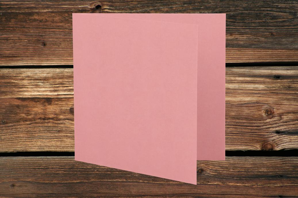 Klappkarten 110x110/220 mm Dunkelrosa 230 g/qm